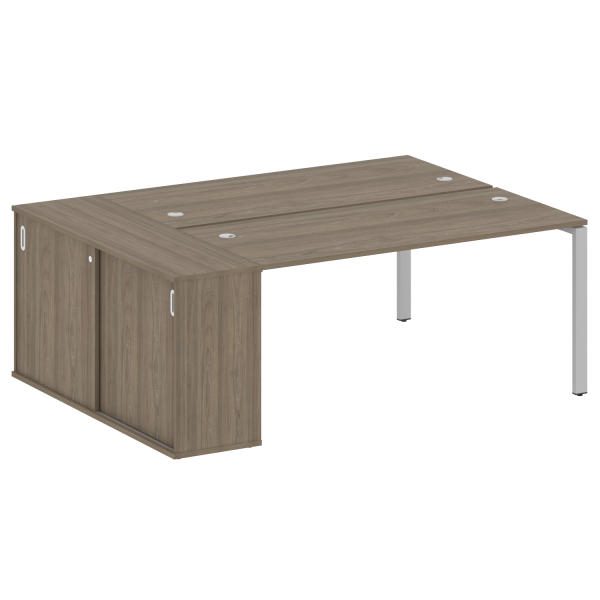 Рабочая станция на П-образном м/к с опорным шкафом-купе БП.РС-СШК-1.4