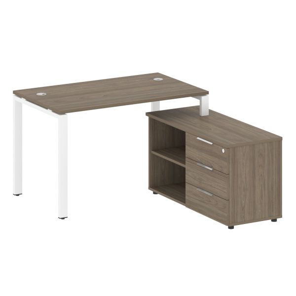 Рабочая станция на П-образном м/к с опорной тумбой правая БП.РС-СТС-2.2 Пр