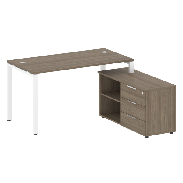 Рабочая станция на П-образном м/к с опорной тумбой правая БП.РС-СТС-2.3 Пр