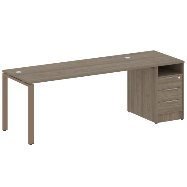 Рабочая станция на П-образном м/к с опорной тумбой БП.РС-СТП -1.5