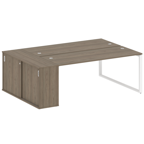 Рабочая станция на О-образном м/к с опорным шкафом-купе БО.РС-СШК-1.5