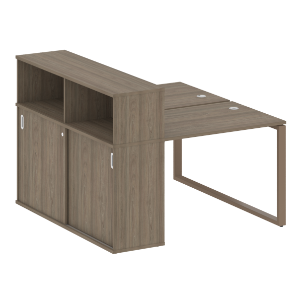 Рабочая станция на О-образном м/к с опорным шкафом-купе БО.РС-СШК-2.1