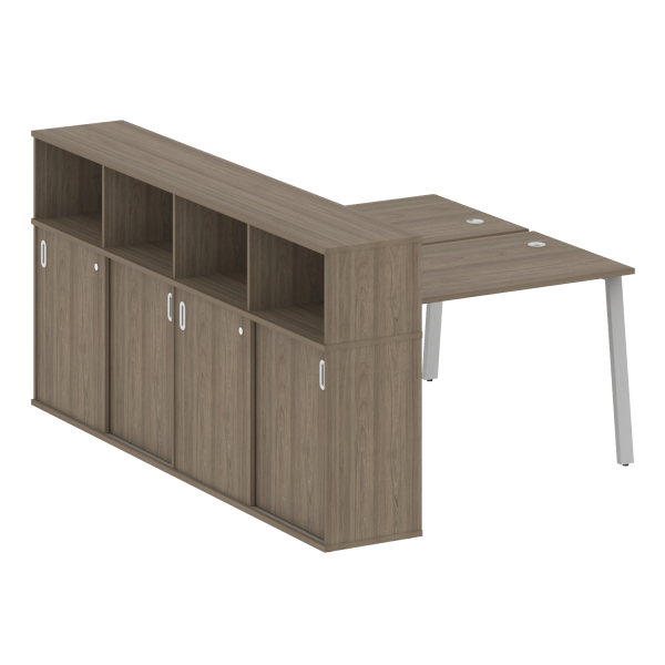 Рабочая станция на А-образном м/к с опорным шкафом-купе БА.РС-СШК-4.2