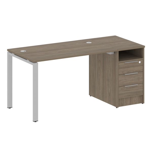 Рабочая станция на П-образном м/к с опорной тумбой БП.РС-СТП -1.2