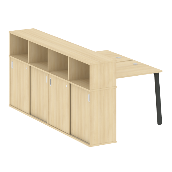 Рабочая станция на А-образном м/к с опорным шкафом-купе БА.РС-СШК-4.1