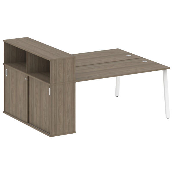 Рабочая станция на А-образном м/к с опорным шкафом-купе БА.РС-СШК-2.4