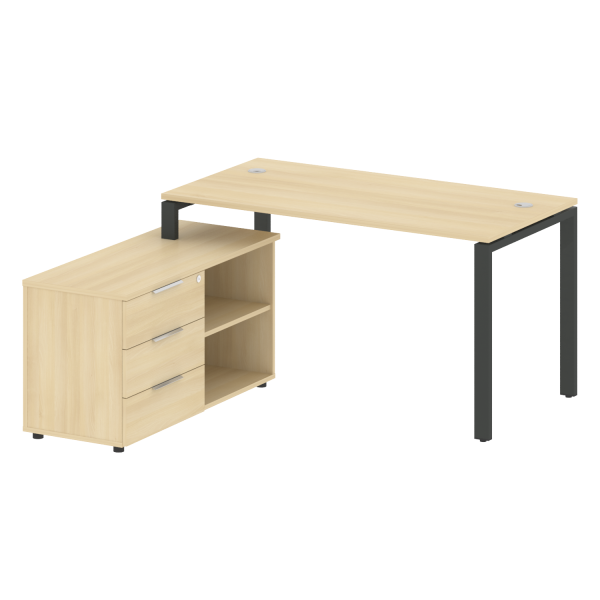 Рабочая станция на П-образном м/к с опорной тумбой левая БП.РС-СТС-2.3 Л