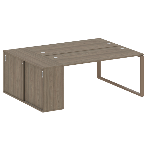 Рабочая станция на О-образном м/к с опорным шкафом-купе БО.РС-СШК-1.4