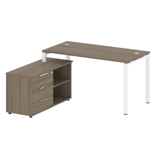 Рабочая станция на П-образном м/к с опорной тумбой левая БП.РС-СТС-2.3 Л