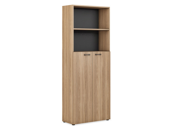 Шкаф для документов ( низ средние фасады, верх открытый) 800х2050 EVL406