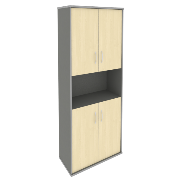 Шкаф высокий широкий (4 низкие двери ЛДСП) А.СТ-1.5