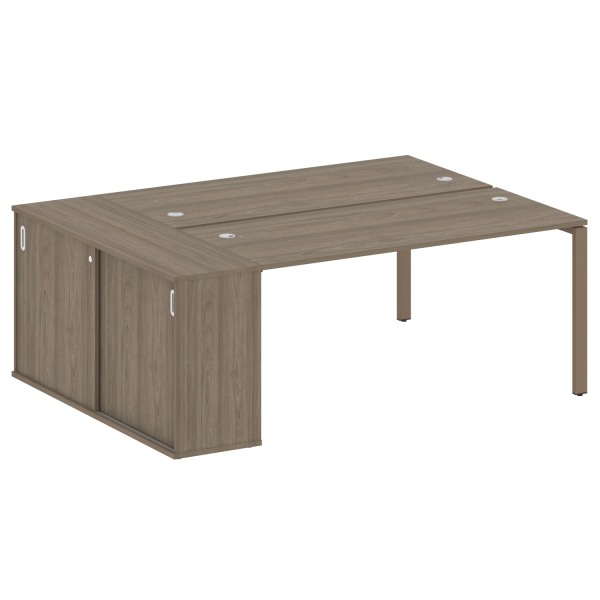 Рабочая станция на П-образном м/к с опорным шкафом-купе БП.РС-СШК-1.4