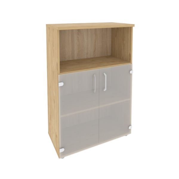 Шкаф средний широкий (2 низких фасада стекло) O.ST-2.2