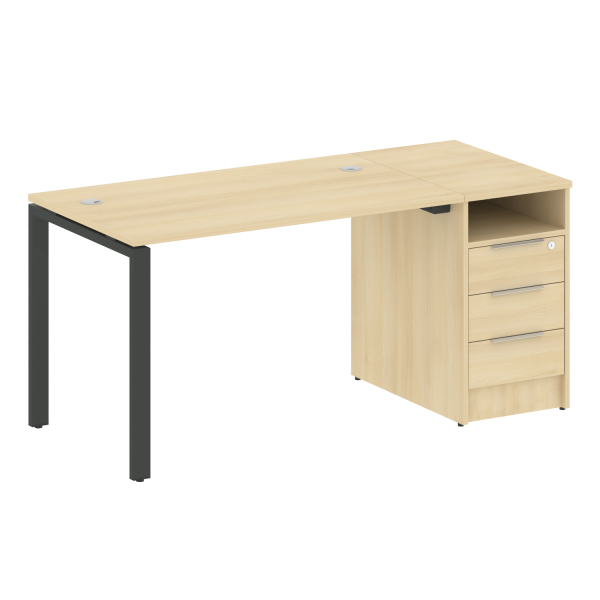 Рабочая станция на П-образном м/к с опорной тумбой БП.РС-СТП -1.2