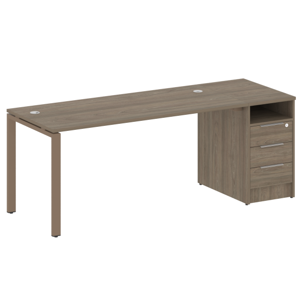 Рабочая станция на П-образном м/к с опорной тумбой БП.РС-СТП -1.4