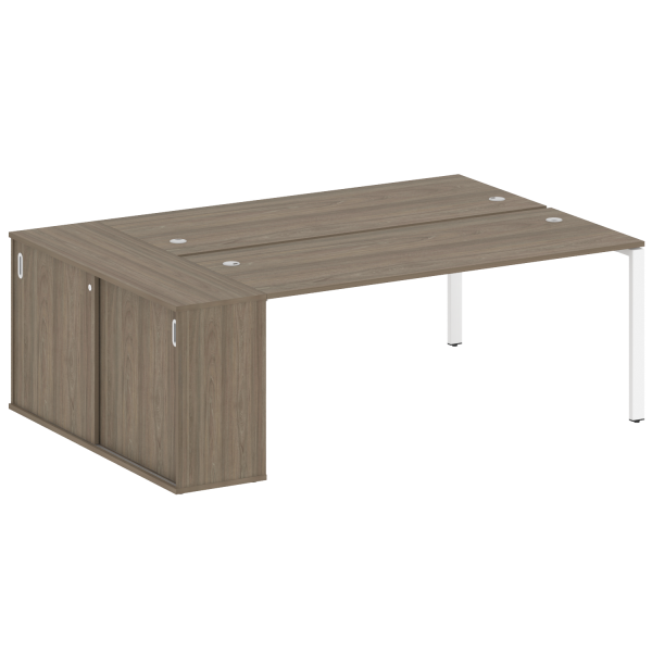 Рабочая станция на П-образном м/к с опорным шкафом-купе БП.РС-СШК-1.5