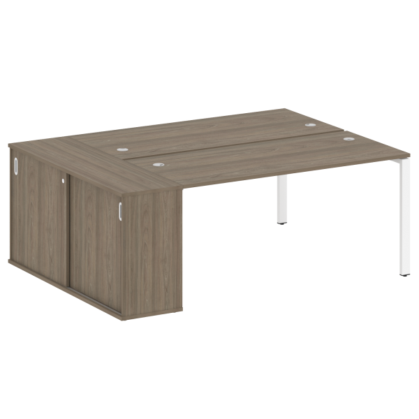 Рабочая станция на П-образном м/к с опорным шкафом-купе БП.РС-СШК-1.4