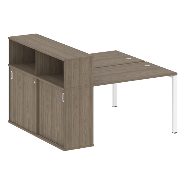 Рабочая станция на П-образном м/к с опорным шкафом-купе БП.РС-СШК-2.2