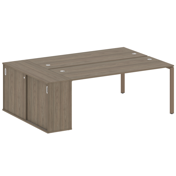 Рабочая станция на П-образном м/к с опорным шкафом-купе БП.РС-СШК-1.5