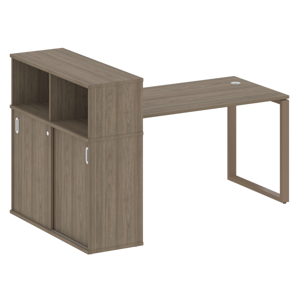 Стол письменный на О-образном м/к с опорным шкафом-купе БО.РС-СШК-3.3