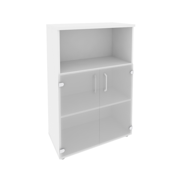 Шкаф средний широкий (2 низких фасада стекло) O.ST-2.2