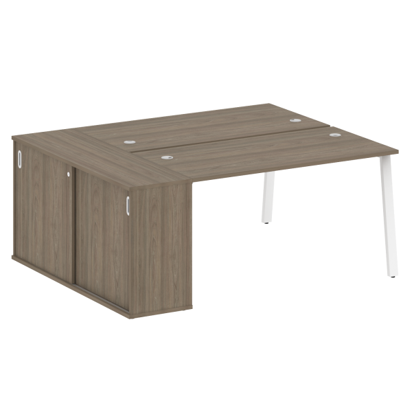 Рабочая станция на А-образном м/к с опорным шкафом-купе БА.РС-СШК-1.3