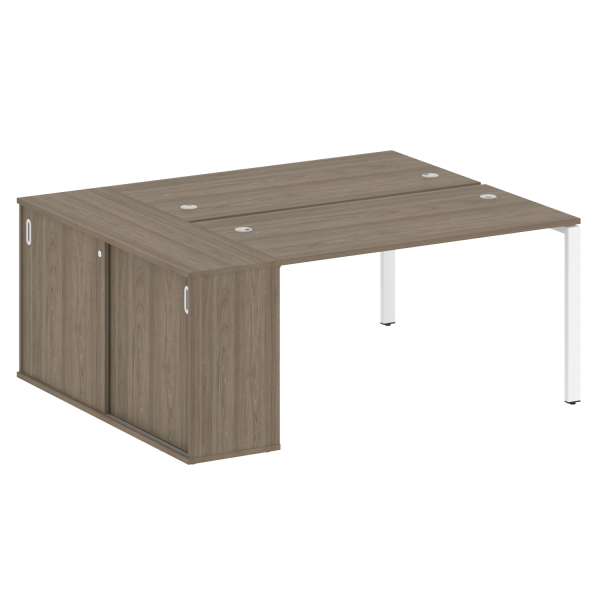 Рабочая станция на П-образном м/к с опорным шкафом-купе БП.РС-СШК-1.3