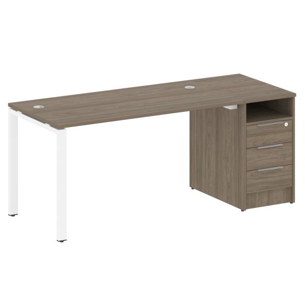 Рабочая станция на П-образном м/к с опорной тумбой БП.РС-СТП -1.3