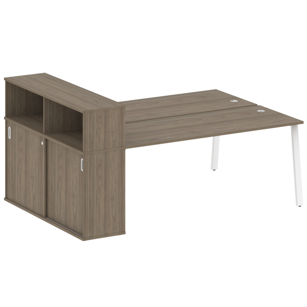 Рабочая станция на А-образном м/к с опорным шкафом-купе БА.РС-СШК-2.5