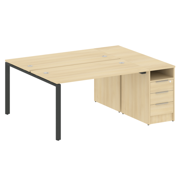 Рабочая станция на П-образном м/к с опорной тумбой БП.РС-СТП-2.3