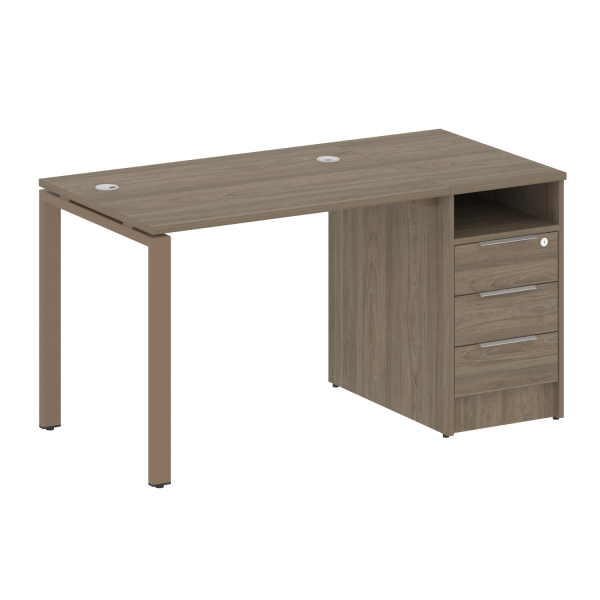 Рабочая станция на П-образном м/к с опорной тумбой БП.РС-СТП -1.1