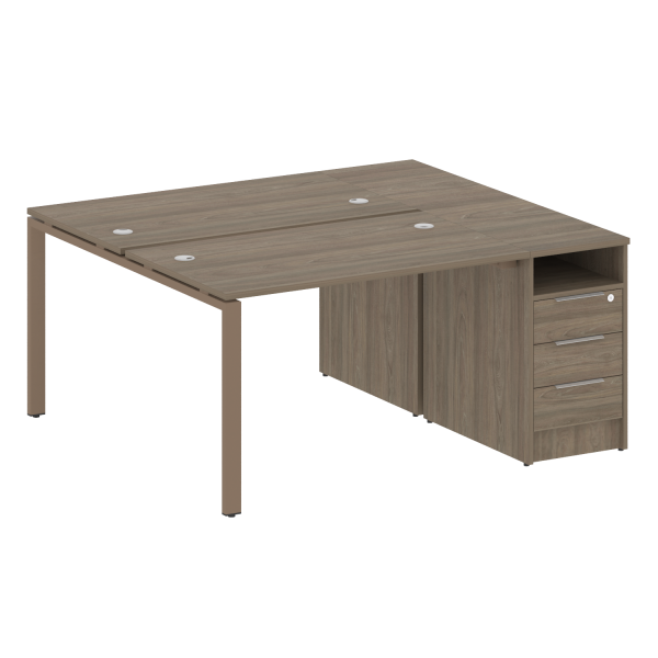 Рабочая станция на П-образном м/к с опорной тумбой БП.РС-СТП-2.2