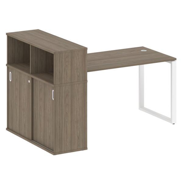 Стол письменный на О-образном м/к с опорным шкафом-купе БО.РС-СШК-3.3