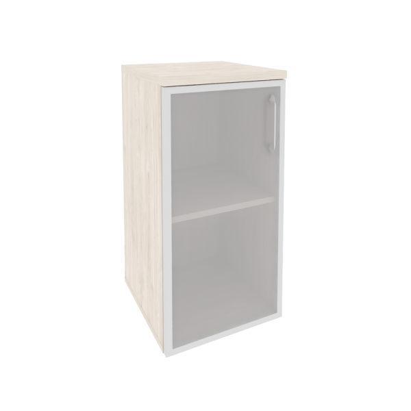 Шкаф низкий узкий левый (1 низкий фасад стекло в раме) O.SU-3.2R(L)