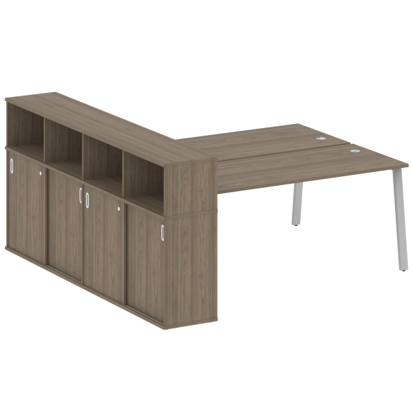 Рабочая станция на А-образном м/к с опорным шкафом-купе БА.РС-СШК-4.5