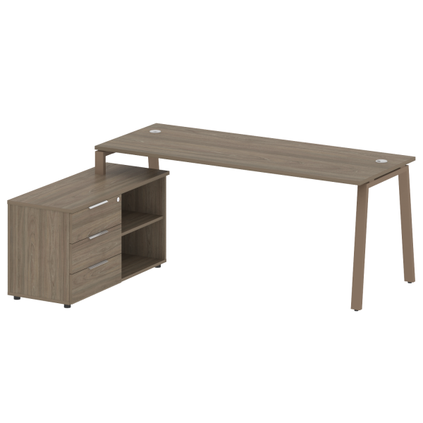 Рабочая станция на А-образном м/к с опорной тумбой левая БА.РС-СТС-2.5 Л