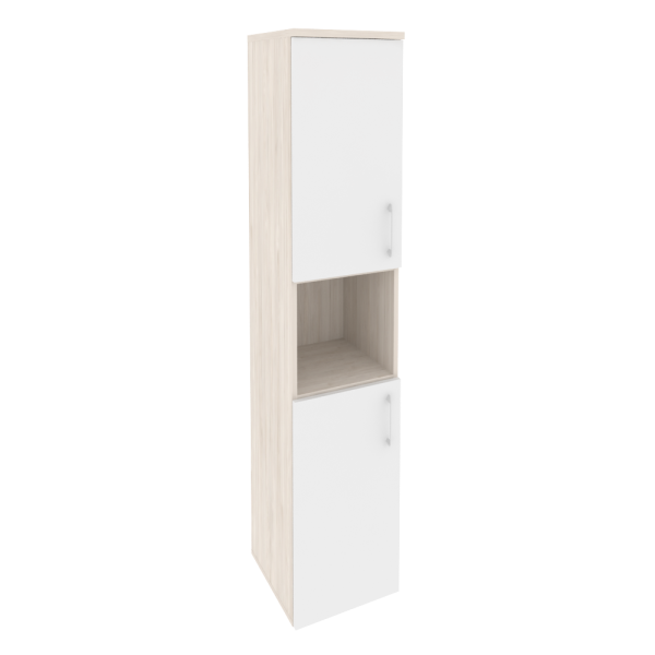 Шкаф высокий узкий левый (2 низких фасада ЛДСП) O.SU-1.5(L)