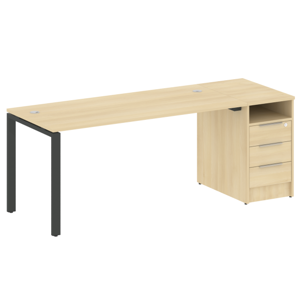 Рабочая станция на П-образном м/к с опорной тумбой БП.РС-СТП -1.4