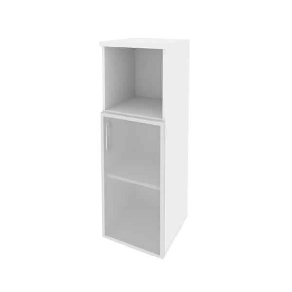 Шкаф средний узкий правый (1 низкий фасад стекло в раме) O.SU-2.2R(R)