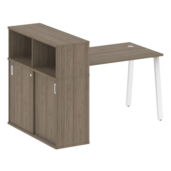 Стол письменный на А-образном м/к с опорным шкафом-купе БА.РС-СШК-3.2