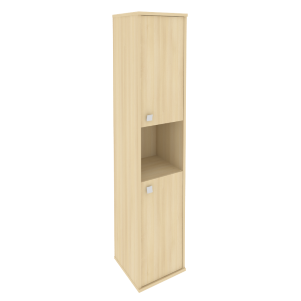 Шкаф высокий узкий левый/правый (2 низкие двери ЛДСП) Л.СУ-1.5 Л/Пр