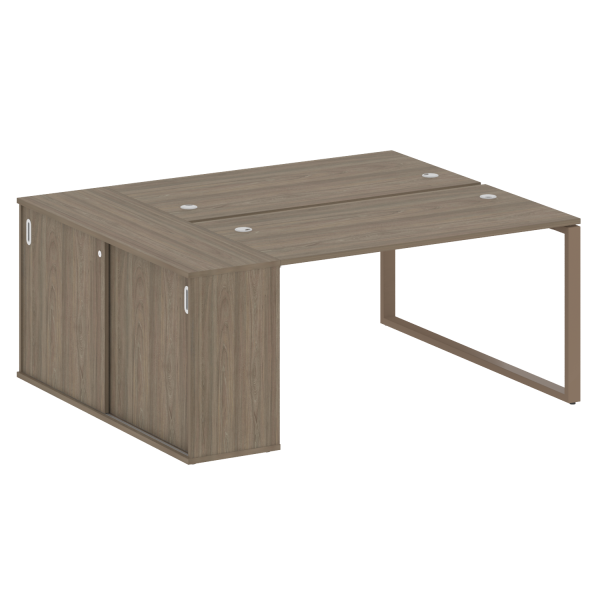 Рабочая станция на О-образном м/к с опорным шкафом-купе БО.РС-СШК-1.3