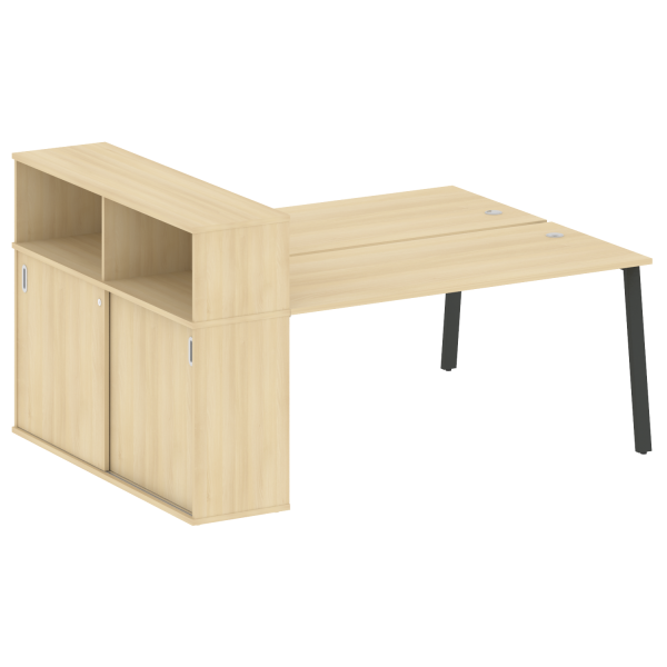 Рабочая станция на А-образном м/к с опорным шкафом-купе БА.РС-СШК-2.4