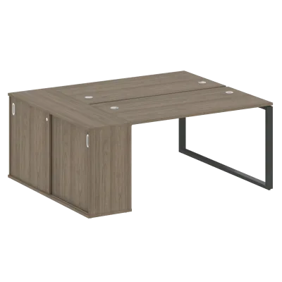 Рабочая станция на О-образном м/к с опорным шкафом-купе БО.РС-СШК-1.3