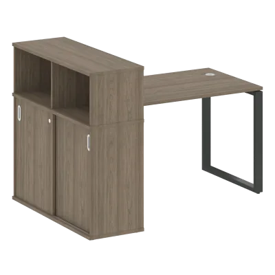 Стол письменный на О-образном м/к с опорным шкафом-купе БО.РС-СШК-3.2