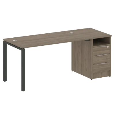 Рабочая станция на П-образном м/к с опорной тумбой БП.РС-СТП -1.3