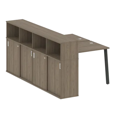 Рабочая станция на А-образном м/к с опорным шкафом-купе БА.РС-СШК-4.1