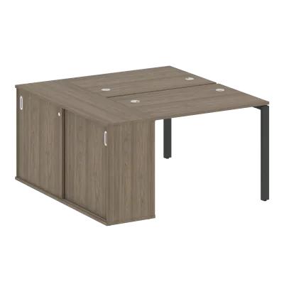 Рабочая станция на П-образном м/к с опорным шкафом-купе БП.РС-СШК-1.1