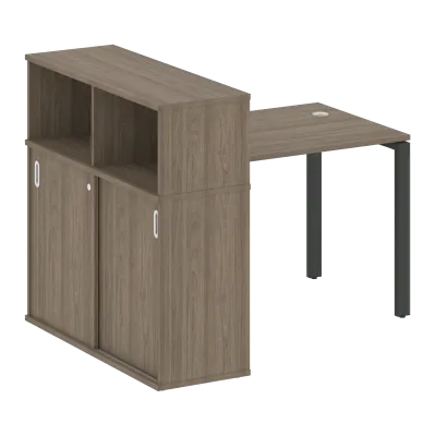 Стол письменный на П-образном м/к с опорным шкафом-купе БП.РС-СШК-3.1