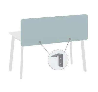 FLEX ЭКРАН СТОЛА ДСП 158 СЕРО-ГОЛУБОЙ FLEX T 158 XH black